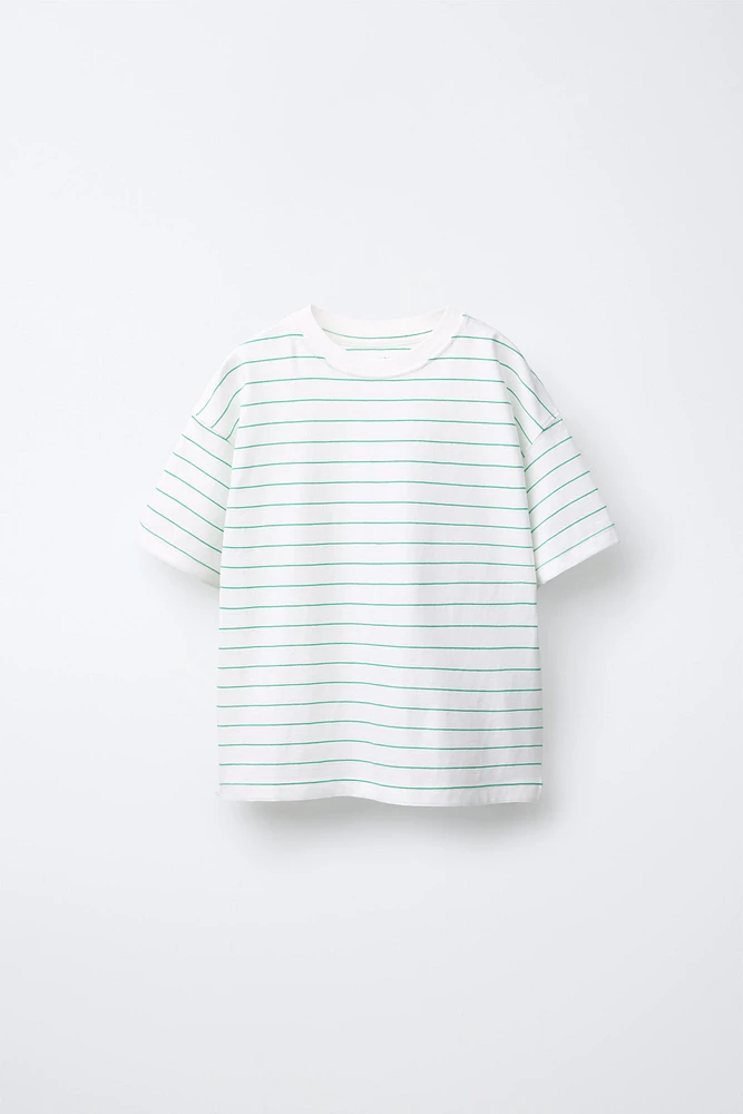 THREE-PACK OF STRIPED AND PLAIN T-SHIRTS