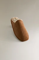 COZY LEATHER SLIPPERS