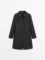 Long wool blend coat