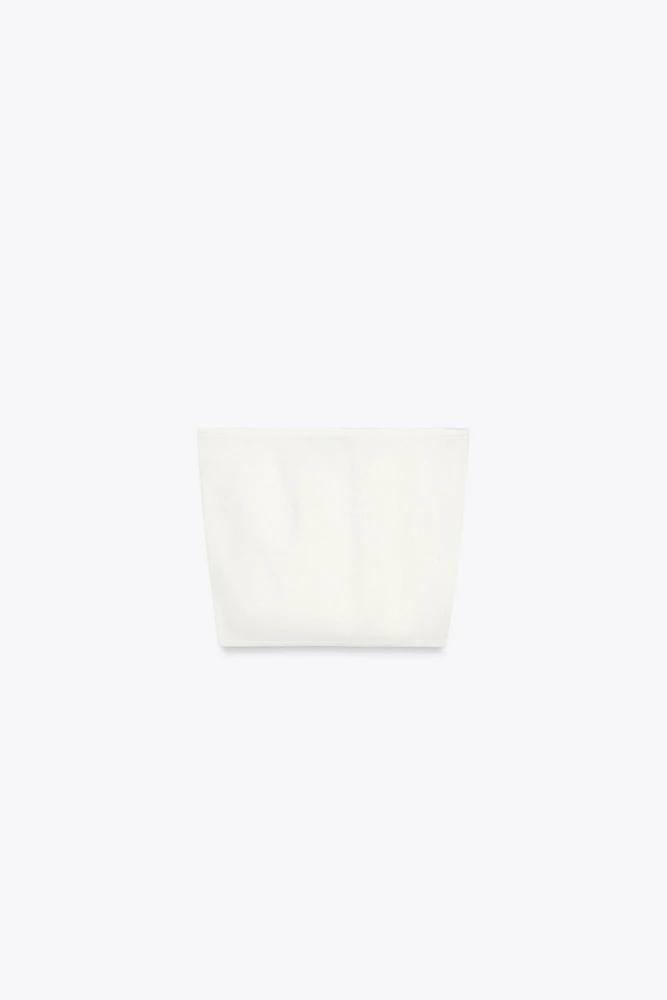 TOP BANDEAU EN MAILLE UNIE