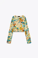 PRINTED KNIT TOP