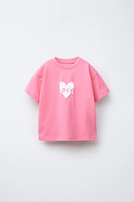 RAISED TEXT PRINT T-SHIRT