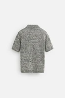 SHINY KNIT POLO SHIRT