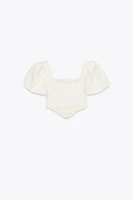 TOP STYLE CORSET TEXTURÉ À VOLUME