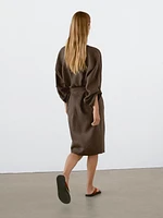 100% linen shirt dress