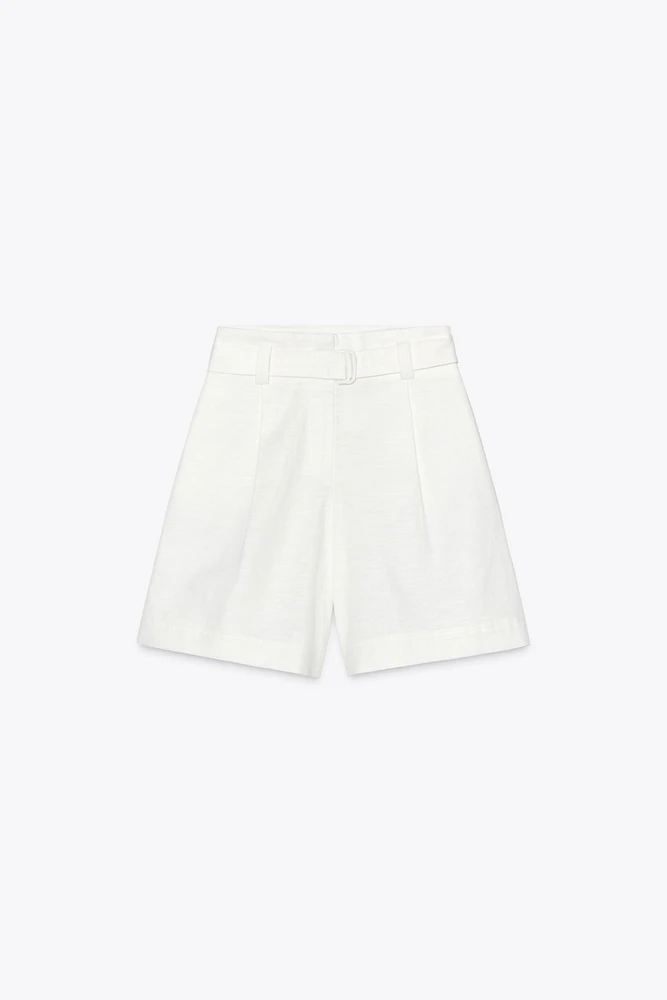 BELTED BERMUDA SHORTS