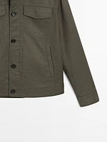 Veste coton et lin avec poches