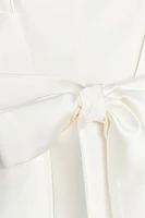SATIN EFFECT SHORT DRESS WITH BOW DETAIL