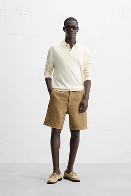 KNIT COTTON - LYOCELL POLO SHIRT