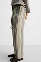 LIMITED EDITION 100% CUPRO STRIPED PANTS