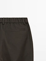 Cotton blend jogger fit trousers