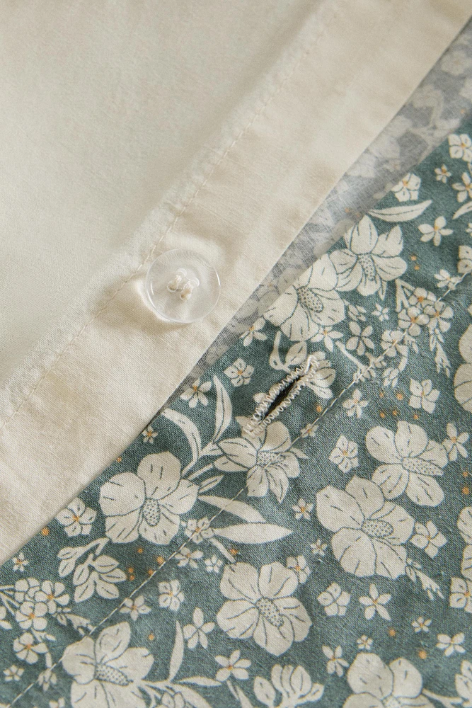 DRAP-HOUSSE ENFANT FLEURS TROPICALES