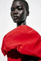 ROBE COURTE À VOLANT