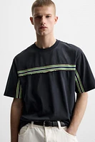 CONTRAST STRIPE T-SHIRT