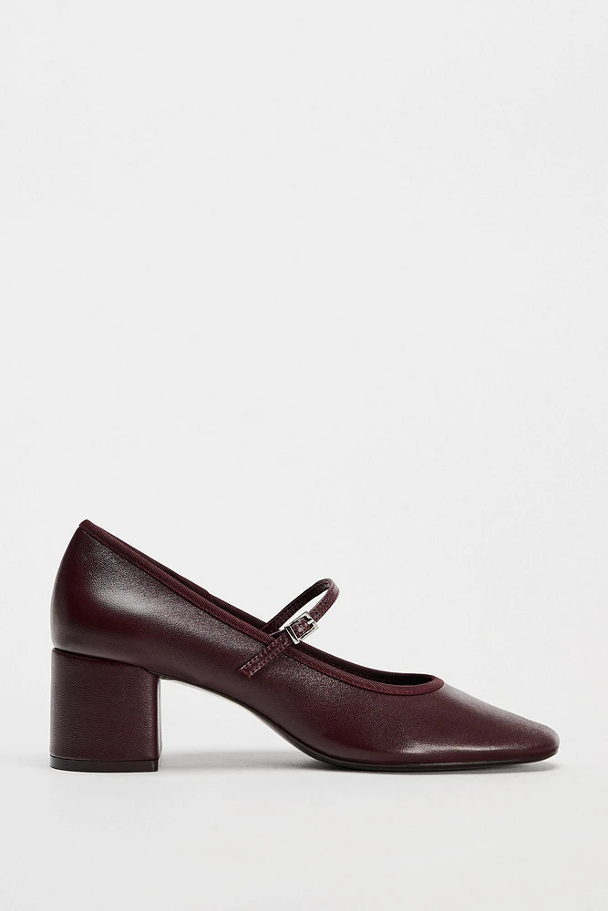 LEATHER STRAPPY HEELS