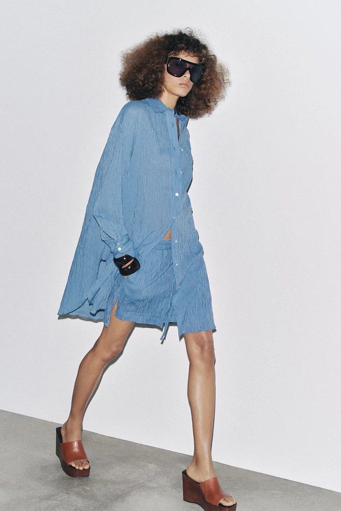 ZW COLLECTION LONG STRIPED SHIRT