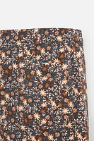 FLORAL PRINT MID-LENGTH SWIMSUIT
