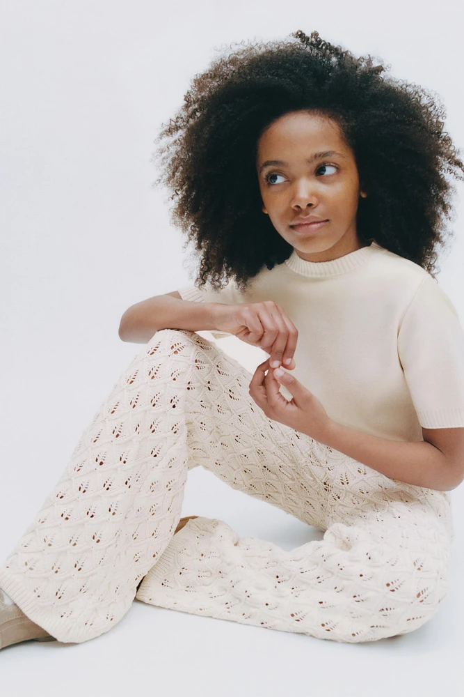 PANTALON EN MAILLE DROIT