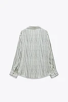 STRIPED SATIN SHIRT