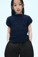 TEXTURED ELASTIC T-SHIRT X FANGLU LIN