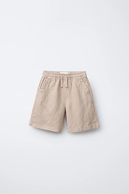 LINEN BLEND SHORTS