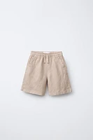 LINEN BLEND SHORTS