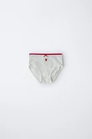 2-6 ANS/ LOT DE TROIS CULOTTES CŒURS