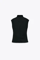 SIDE DRAPED SOFT INTERLOCK TOP