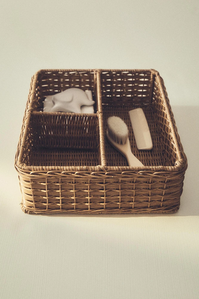 GRAND PANIER À RANGEMENT ENFANT ROTIN