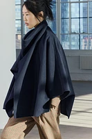 ZW COLLECTION WOOL CAPE WITH SCARF