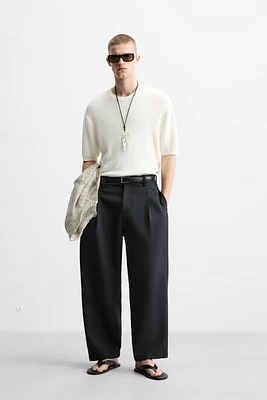 TEXTURED KNIT T-SHIRT