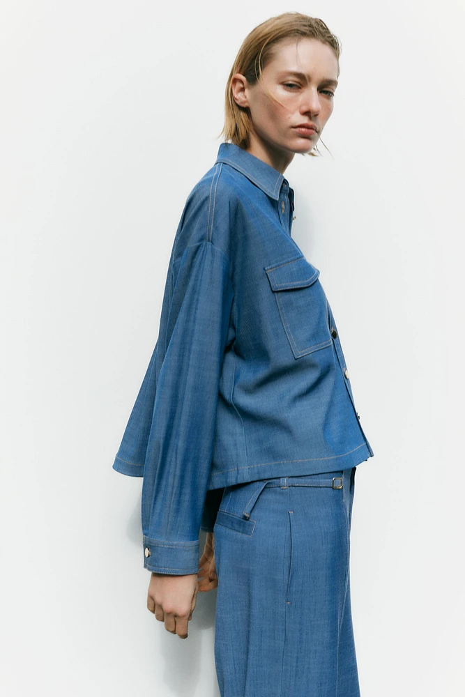 CHEMISE À POCHES PLAQUÉES