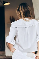 PETER PAN COLLAR POPLIN SHIRT