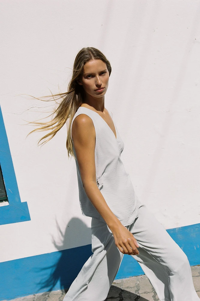 TOP GILET FLUIDE CROISÉ