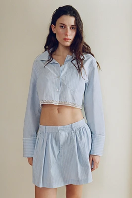 VOLUMINOUS STRIPED SKORT