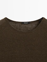 T-shirt 100 % lin à manches courtes