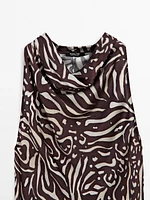Robe midi fluide imprimée