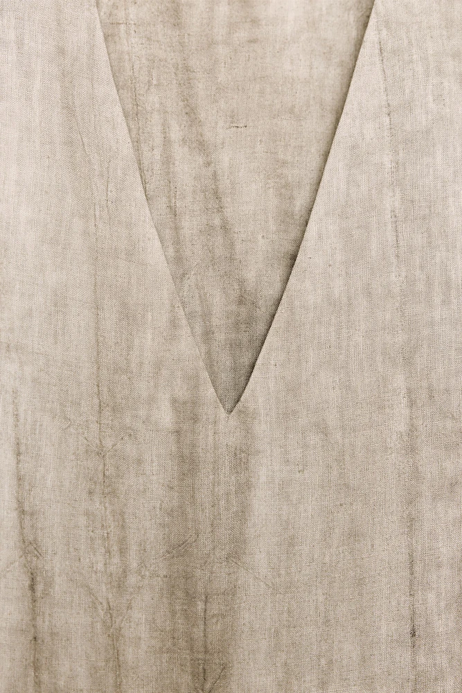 ZW COLLECTION 100% LINEN TIE-DYE TOP