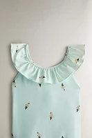 CHILDREN’S ICE CREAM RUFFLED BEACH SWIMSUIT