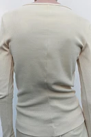 RIBBED SHIRT WITH BUTTONS