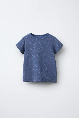 PRINTED RIB T-SHIRT