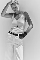 Z1975 HIGH-WAISTED BELTED CULOTTE JEANS