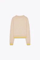 COMBINATION KNIT JACKET