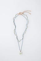PACK OF TWO DAISY BEAD NECKLACES