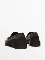 Mocassins en cuir avec patte
