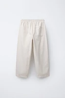 STRAIGHT COTTON LINEN PANTS