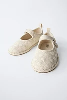 EMBROIDERED BALLET FLATS
