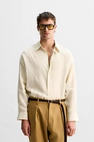 LIMITED EDITION 100% LINEN ABSTRACT PRINT SHIRT