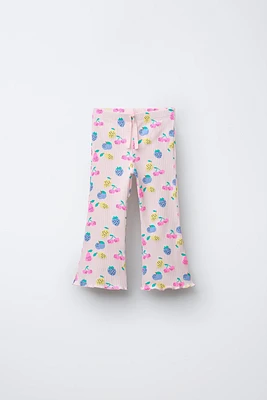 LEGGING FLARE CÔTELÉ IMPRIMÉ