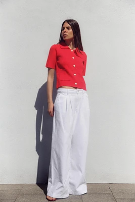 SHORT SLEEVE KNIT JACKET